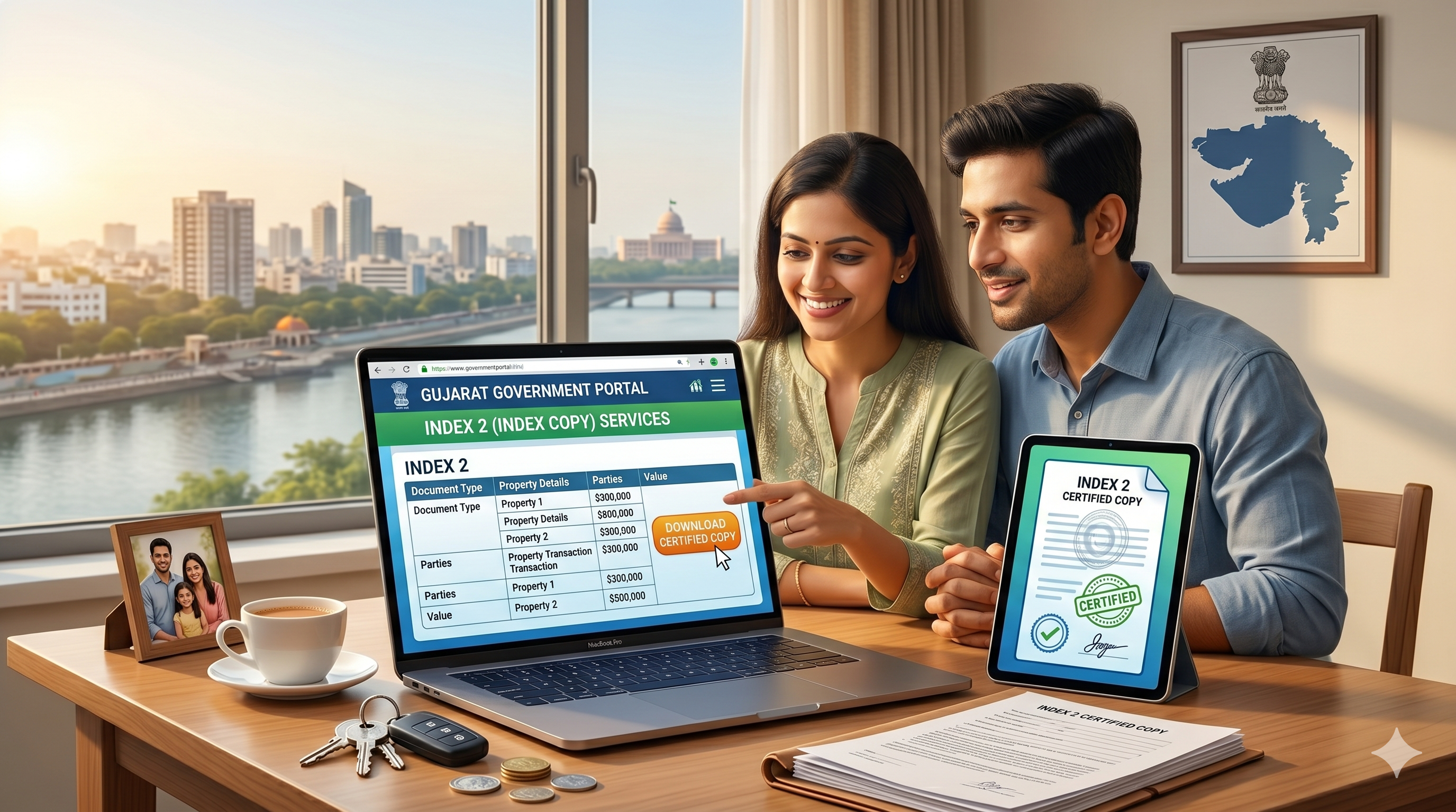 How to Get Your Index 2 (Index Copy) Online in Gujarat