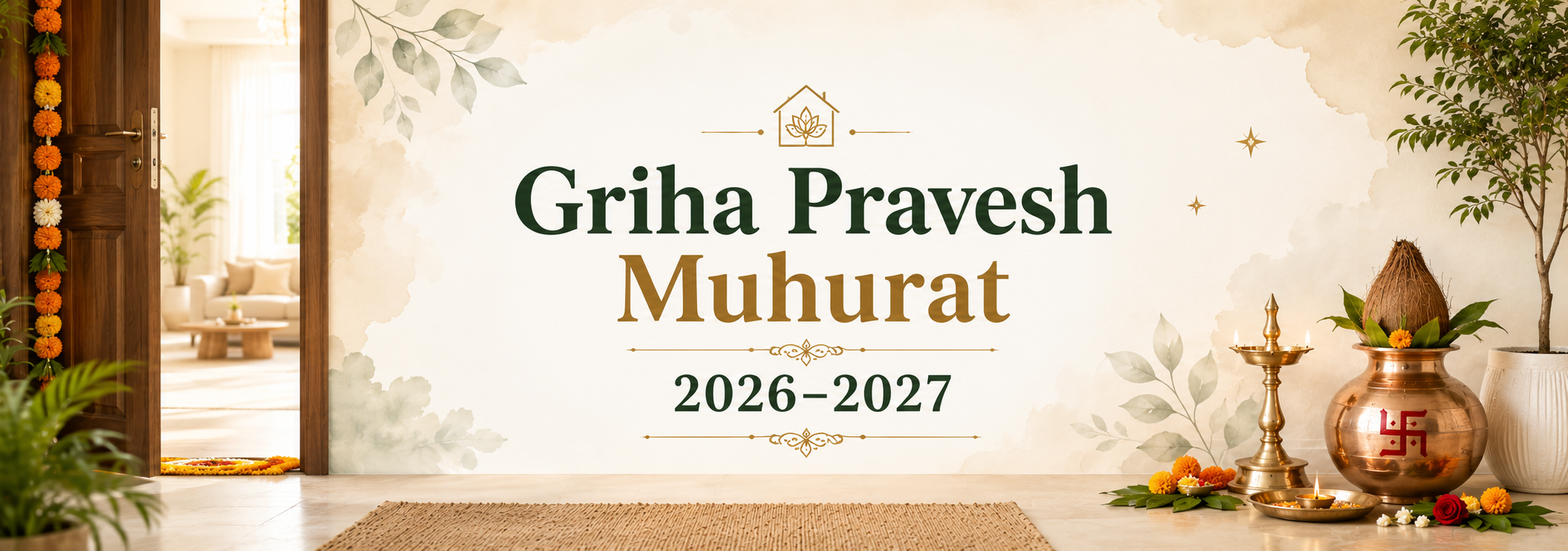 Griha Pravesh Muhurat 2026–2027: Month-Wise Dates & Timings