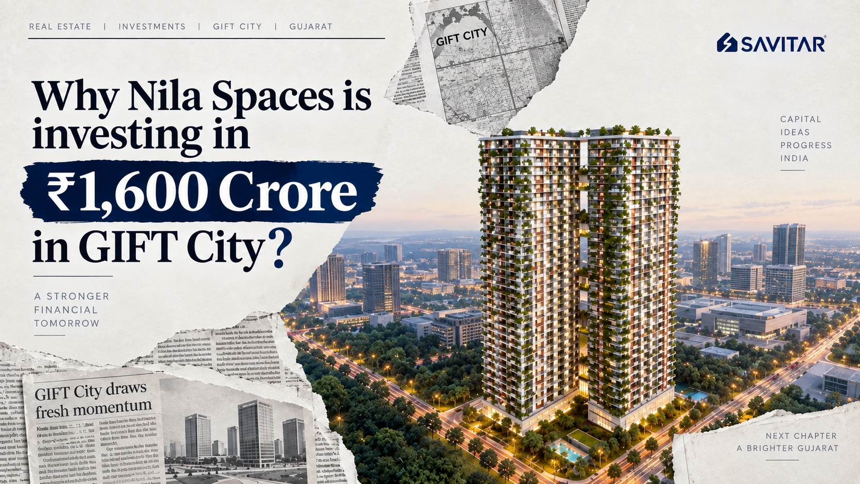 Nila Spaces to Invest ₹1,600 Crore in Vida and Prana at GIFT City